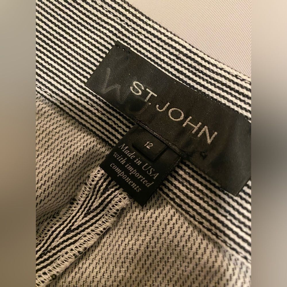 ST JOHN 12 Designer Women's Crop Pants Minimalist Preppy Luxury Classic Elegant - Picture 5 of 8